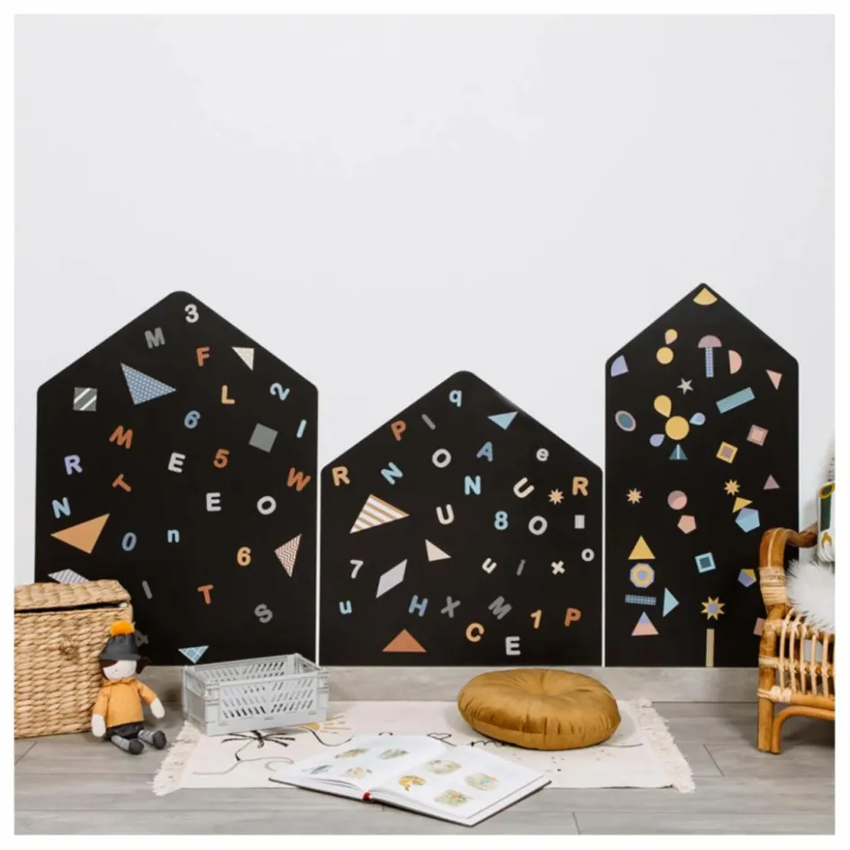 Hot Ferflex Tableau magnétique « Ma ville » et son jeu de 21 formes géométriques Multicolore