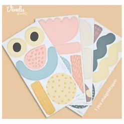 Hot Ferflex Tableau magnétique « Ma ville » et son jeu de 21 formes géométriques Multicolore