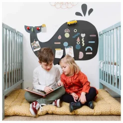 Online Tableau magnétique Baleine et son jeu de 21 formes géométriques Jeux Éducatifs
