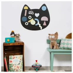 Ferflex Jeux Éducatifs*Tableau magnétique Chat et son jeu de 21 formes géométriques