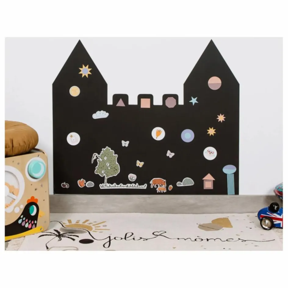 Discount Ferflex Tableau magnétique Château et son jeu de 21 formes géométriques Multicolore
