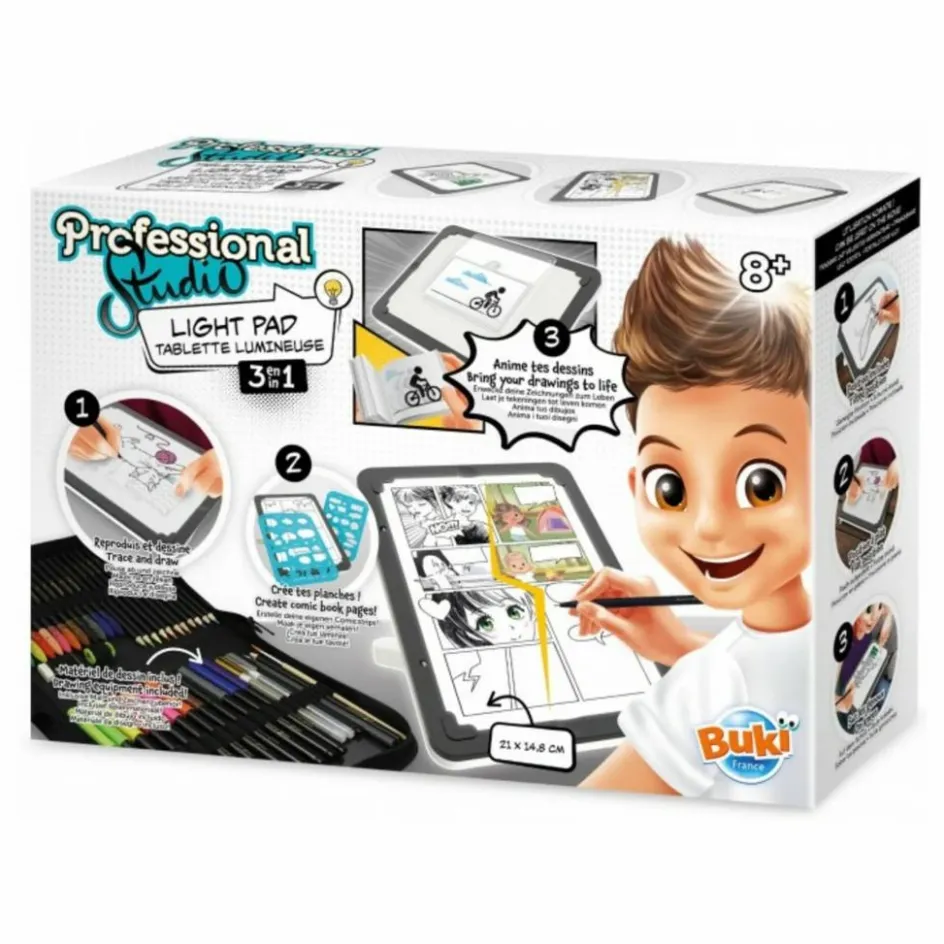 Buki Tablette à dessin lumineuse 3 en 1| Loisirs Créatifs