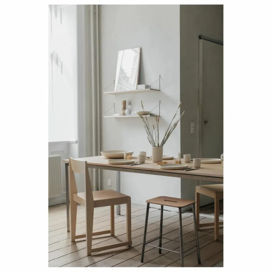 Frama Tabouret Adam Nyboder, assise en bois || Chaises, Tabourets, Bancs