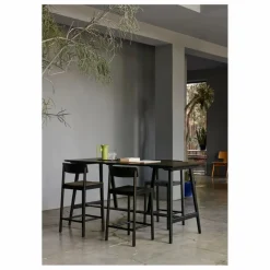 Sale & Tradition Tabouret de bar sangles es 65 cm Betty TK12 en frêne | Noir