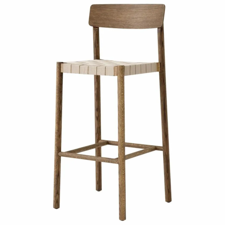Hot Tabouret de bar sangles naturelles 75 cm Betty TK15 en chêne huilé fumé | Chaises, Tabourets, Bancs
