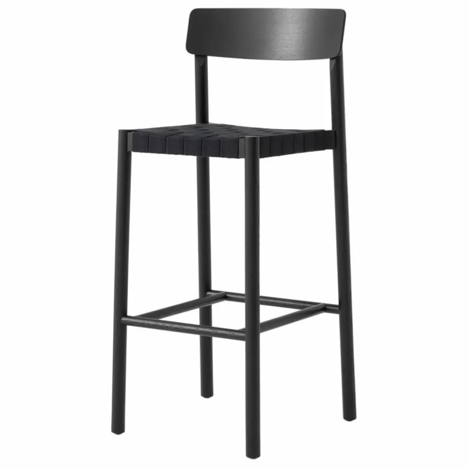 Clearance & Tradition Tabouret de bar sangles es 75 cm Betty TK15 en frêne | Noir