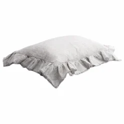 Outlet Maison de Vacances Taie d'oreiller Boho en Lin Lavé shaker | Stone