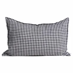 Gabrielle Paris Taie d'oreiller en lin lavé vichy || Linge De Lit