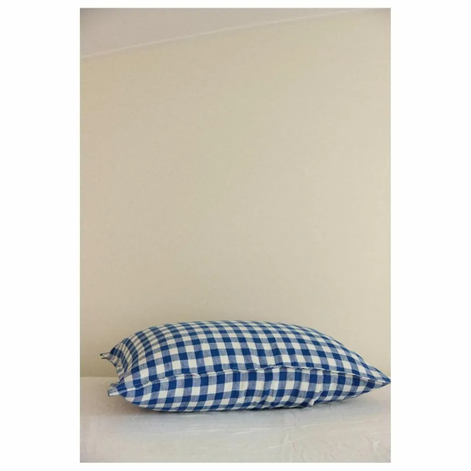 Outlet Taie d'oreiller en lin Vichy | Linge De Lit