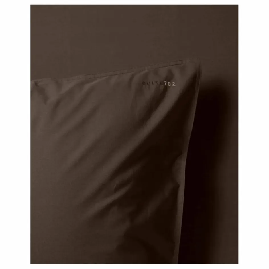 Hot Suite 702 Taie d'oreiller en percale organique - Coffee Brown | Café