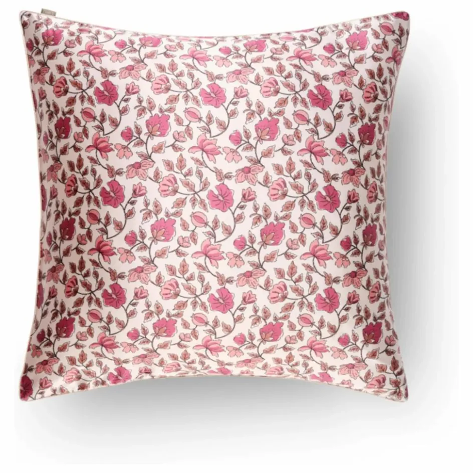 Outlet Taie d'oreiller en soie de mûrier imprimé Fleuri | Femme Linge De Lit|Soins Des Cheveux