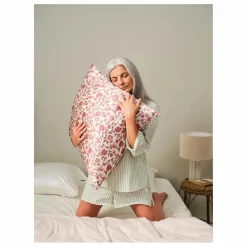 Outlet Taie d'oreiller en soie de mûrier imprimé Fleuri | Femme Linge De Lit|Soins Des Cheveux
