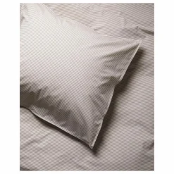 Suite 702 Taie d'oreiller Striped en percale organique - Brown-Ecru ||Enfant Linge De Lit Enfant|Linge De Lit
