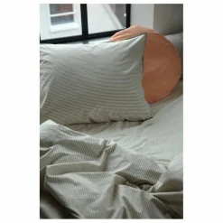 Suite 702 Taie d'oreiller Striped en percale organique - -Ecru ||Enfant Linge De Lit Enfant|Linge De Lit