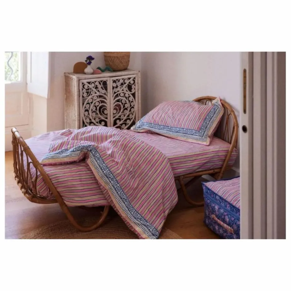 Sale Louise Misha Taie d'oreiller Valerie en coton bio | Rose fuschia