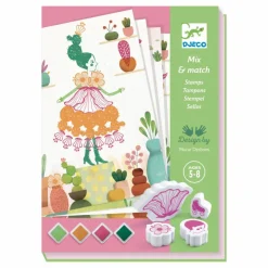 Djeco Tampons Flower girls Multicolore
