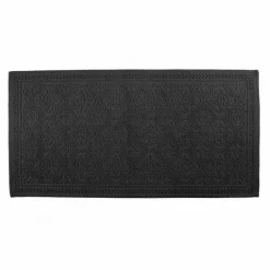 Hot Haomy Tapis de bain en coton Kymi 55x110 cm | Noir