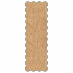 Layered Tapis*Tapis de couloir en jute Scallop |