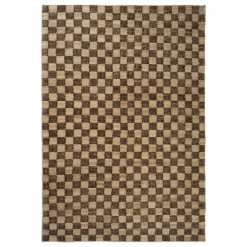 Ferm Living Tapis en jute et laine Check || Tapis