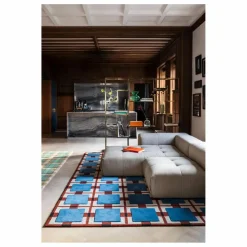 Layered Tapis en laine A walk in the park, Evelina Kroon | Bleu
