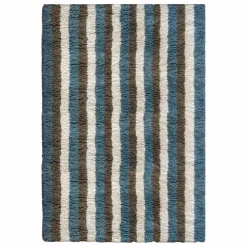 Clearance Layered Tapis en laine Arable Land, Evelina Kroon | Bleu