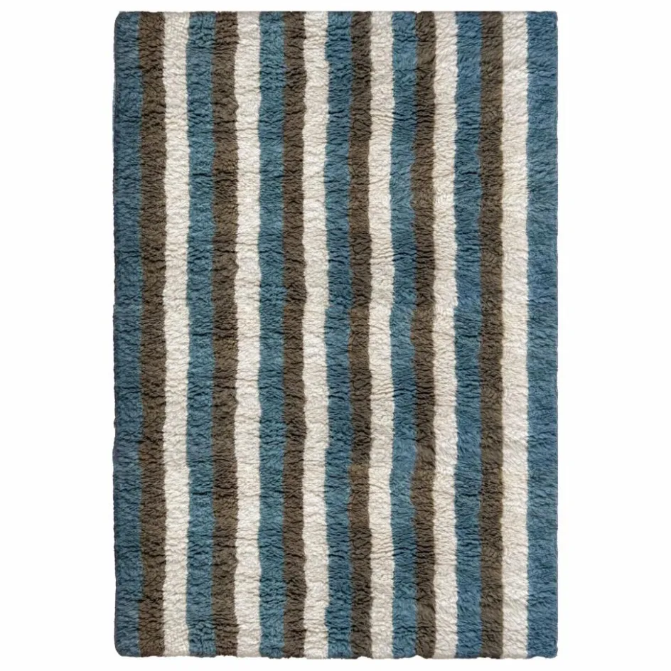 Clearance Layered Tapis en laine Arable Land, Evelina Kroon | Bleu