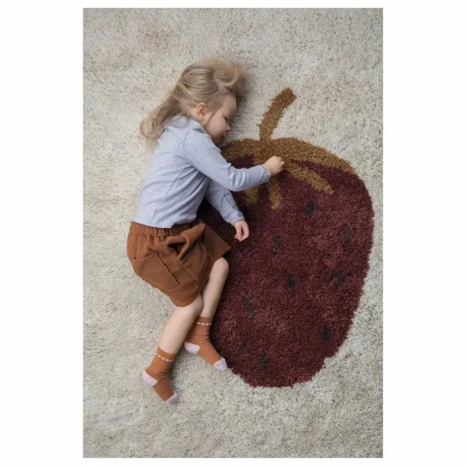 Sale Tapis en laine Fruiticana fraise Enfant Tapis|Tapis Enfant