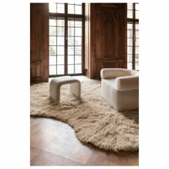 Layered Tapis en laine Shaggy Residue || Tapis