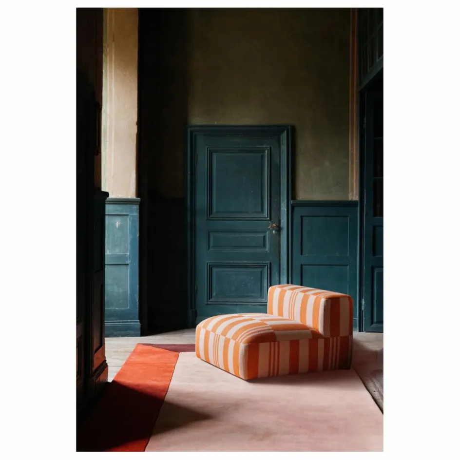 Sale Layered Tapis en laine Teklan Box, Tekla Evelina Severin | Corail