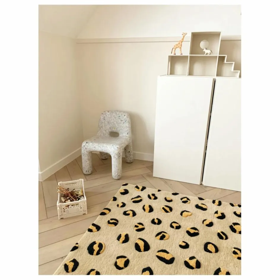 Outlet Maison Deux Tapis Léopard en laine Multicolore