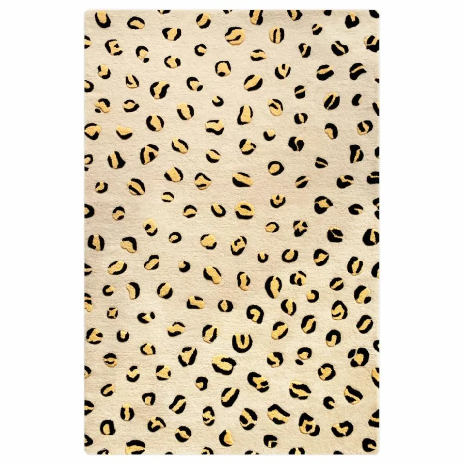 Outlet Maison Deux Tapis Léopard en laine Multicolore