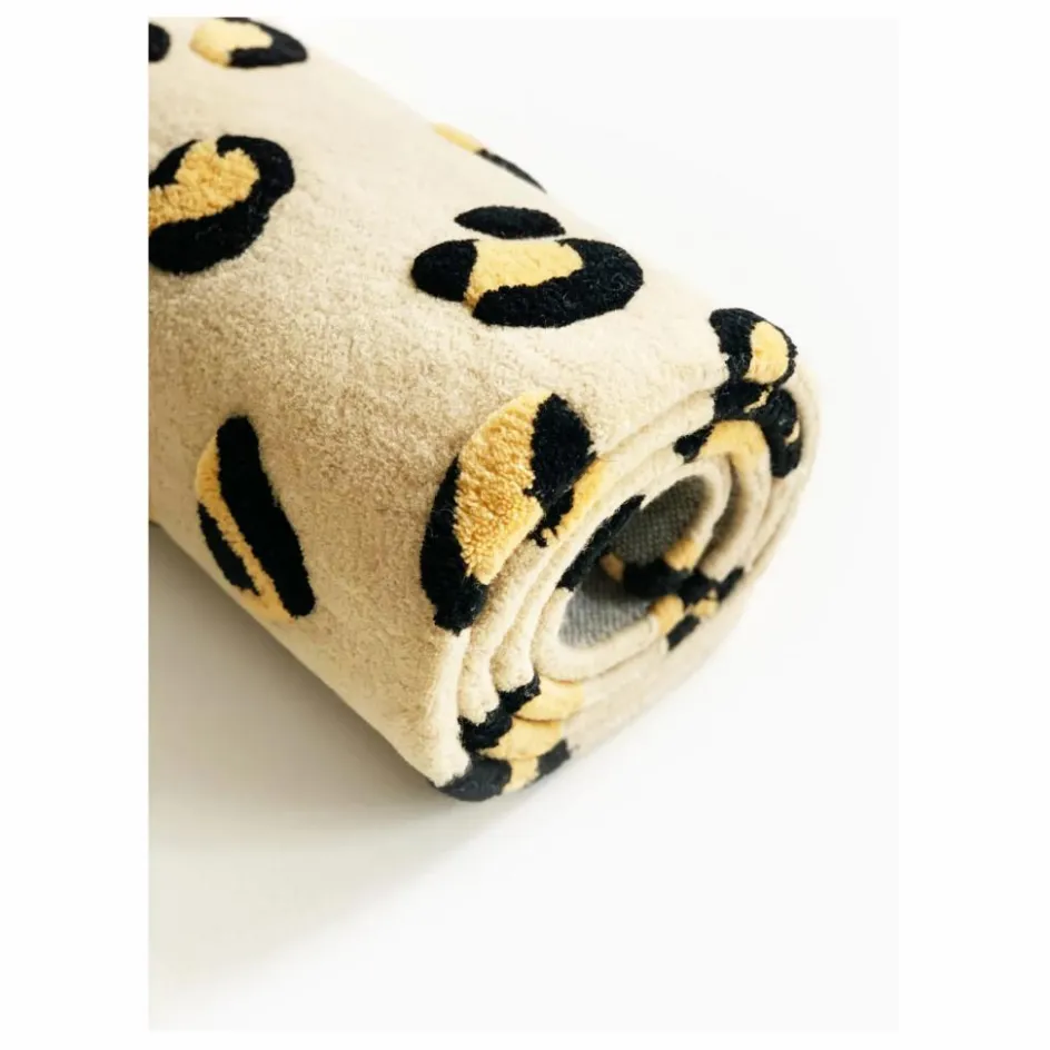 Outlet Maison Deux Tapis Léopard en laine Multicolore