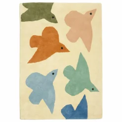 Best Bleuu-studio Tapis Oiseaux | Bleu