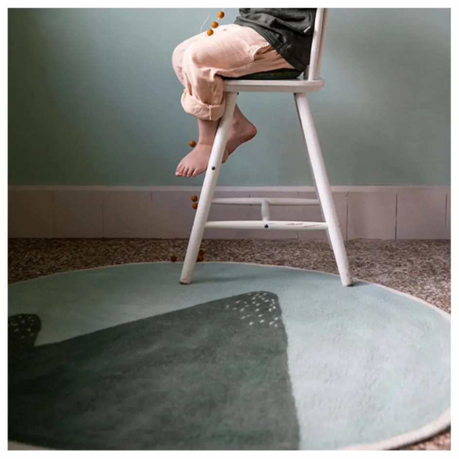 New Muskhane Tapis Pasu Montagne en feutre | Bleu