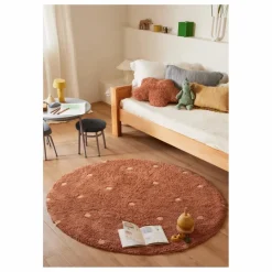 Lorena Canals Tapis rond Dot | Terracotta