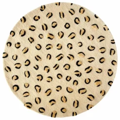 Hot Tapis rond Lépoard en laine Enfant Tapis|Tapis Enfant