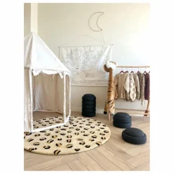 Hot Tapis rond Lépoard en laine Enfant Tapis|Tapis Enfant