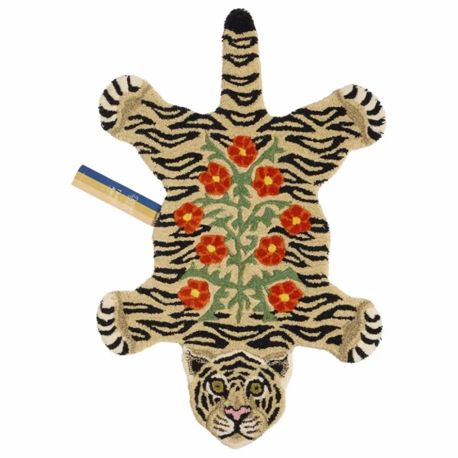 Outlet Doing Goods Tapis tigre à fleurs | Beige