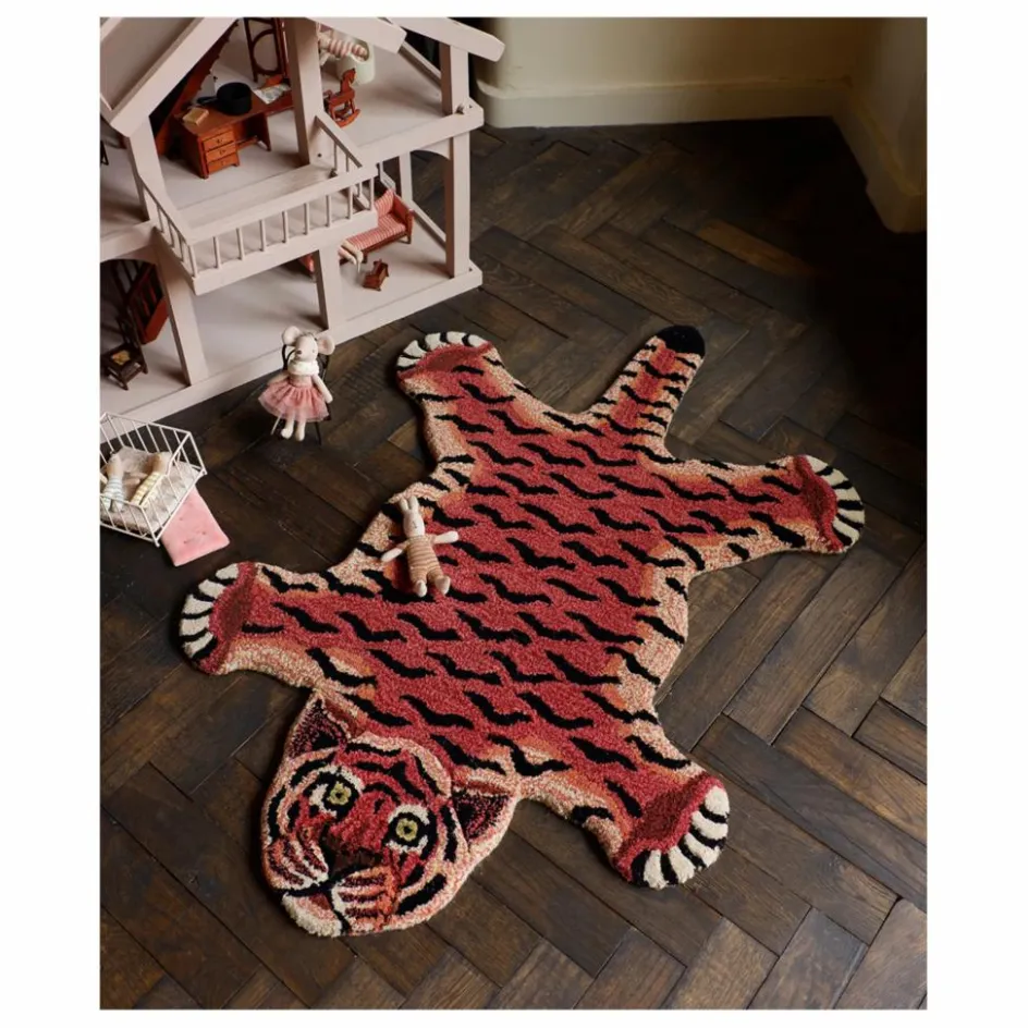 Hot Tapis tigre Tula Wise en laine | Enfant Tapis|Tapis Enfant