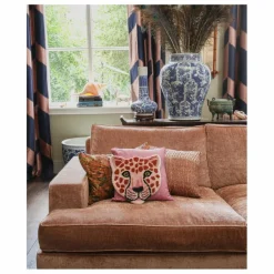 Online Doing Goods Tapis tête de léopard Pinky en laine | Rose