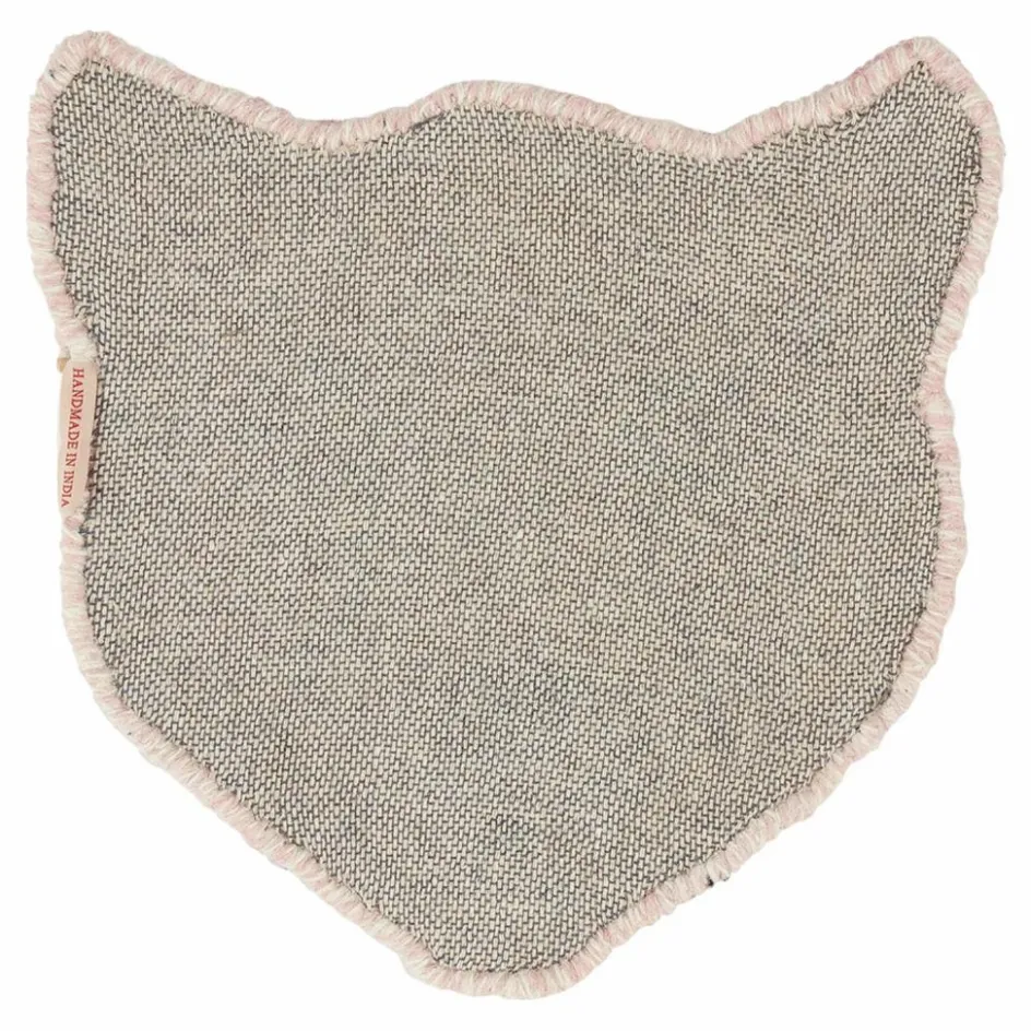 Online Doing Goods Tapis tête de léopard Pinky en laine | Rose