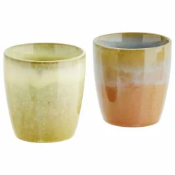 Best Madam Stoltz Tasses en grès - Set de 2 | Orange
