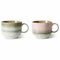 HKliving Art De La Table*Tasses en grès - Set de 2 |