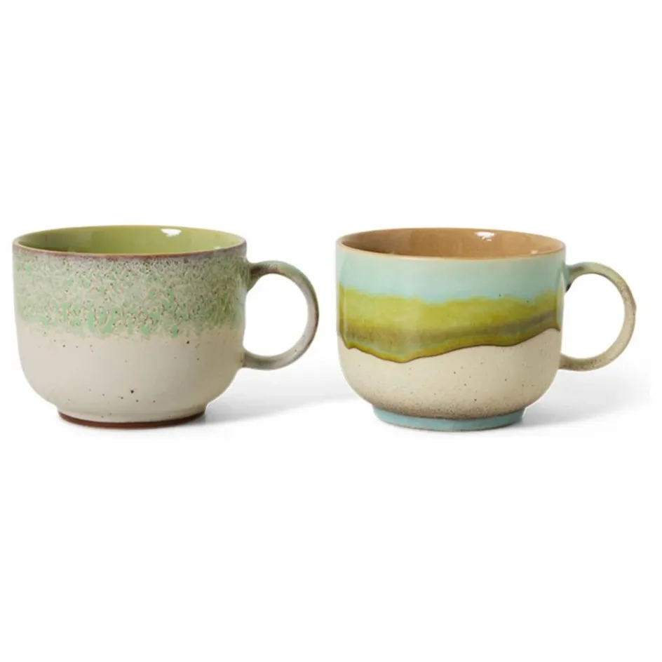 HKliving Art De La Table*Tasses en grès Neo - Set de 2 |