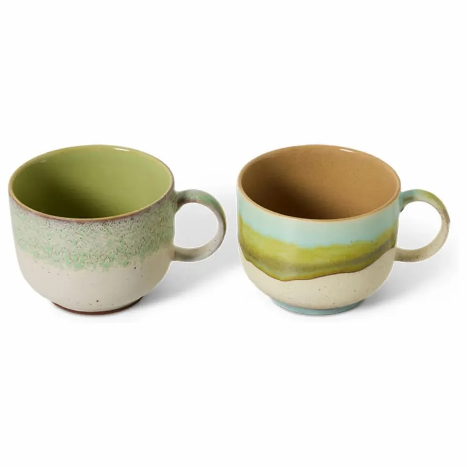 HKliving Art De La Table*Tasses en grès Neo - Set de 2 |
