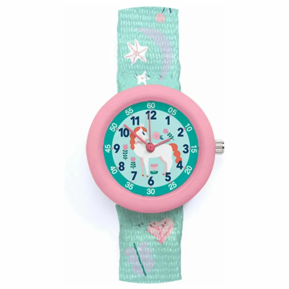 Sale Djeco TICLOCK - Montre Cheval | Bleu azur