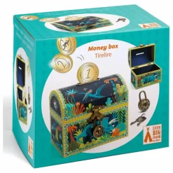 Djeco Tirelire Dinosaure|Enfant Patères, Paniers Enfant