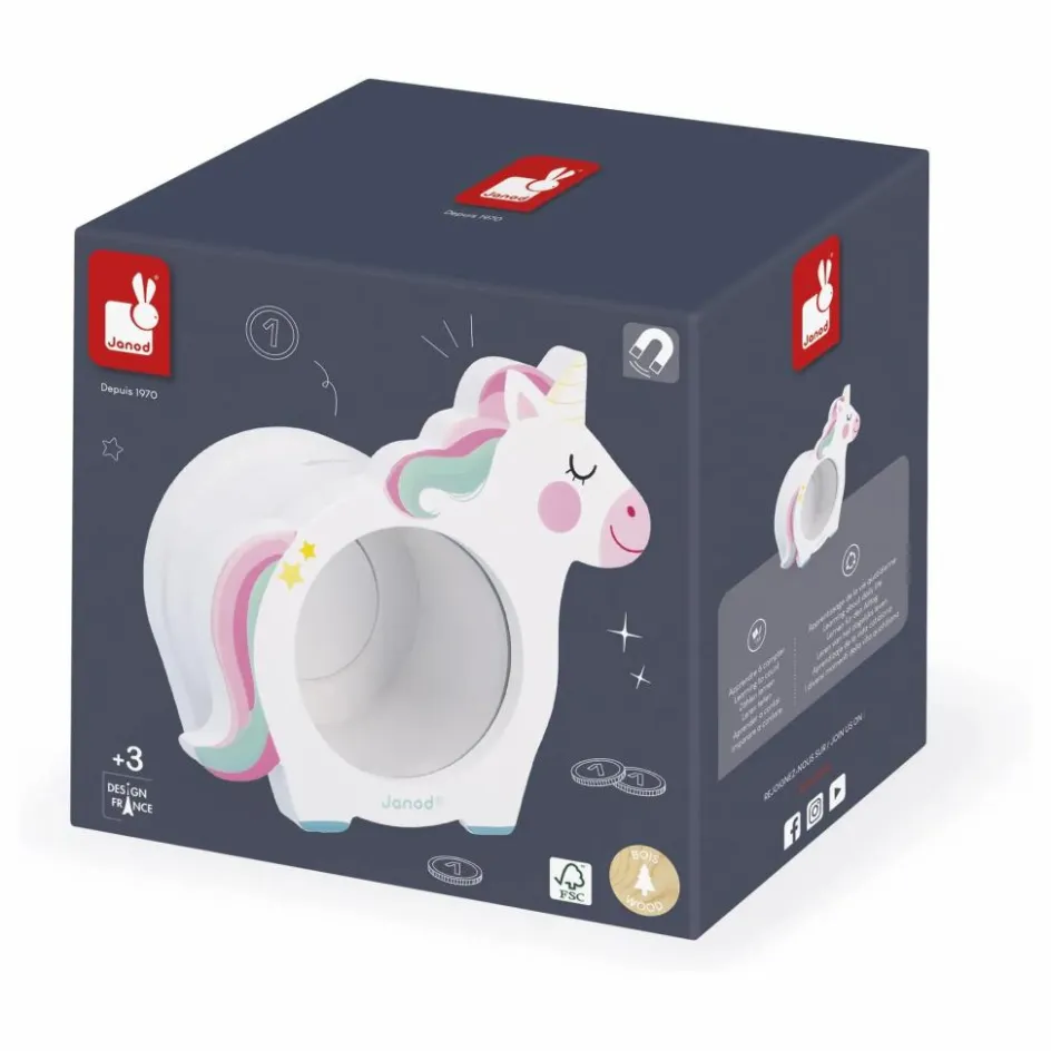 Sale Janod Tirelire Licorne Multicolore