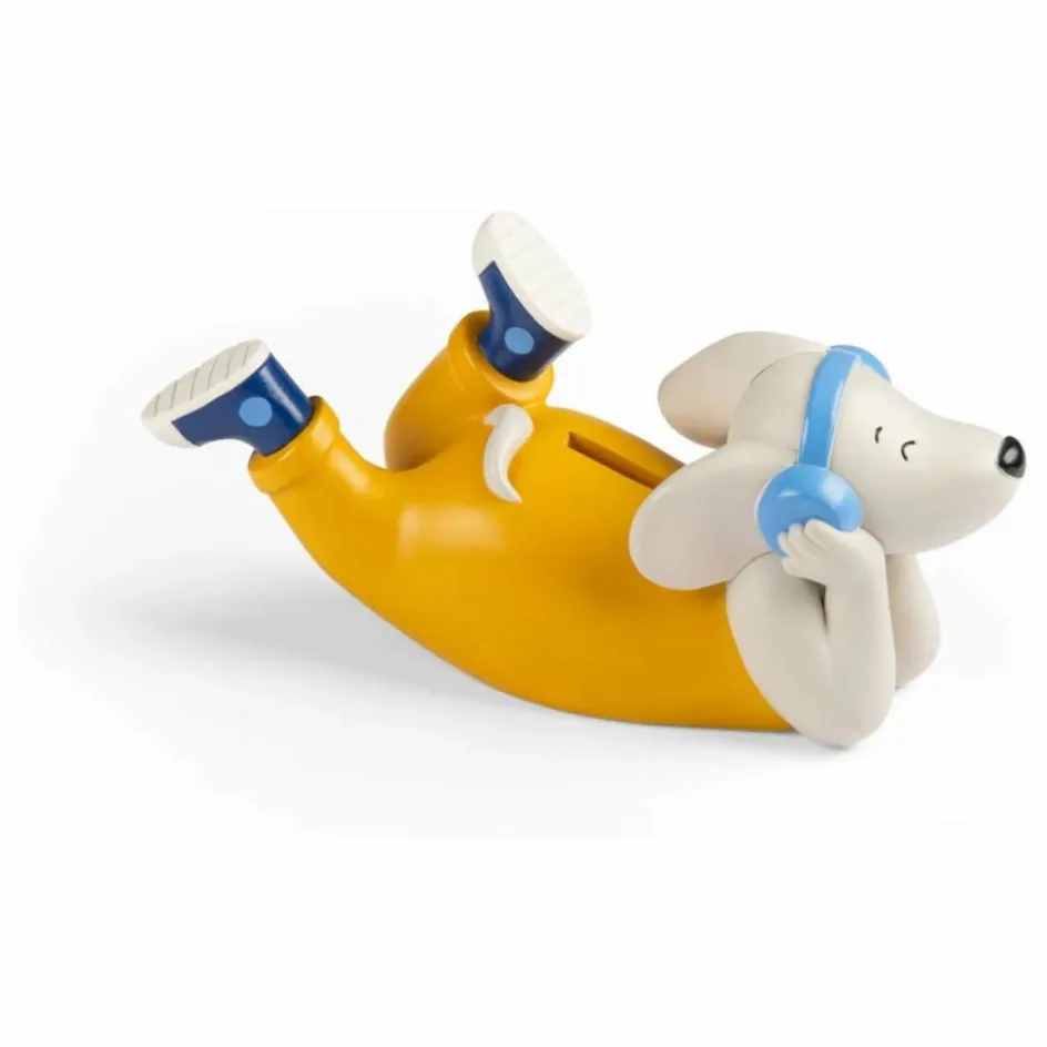 New Moulin Roty Tirelire Pilou Blanc