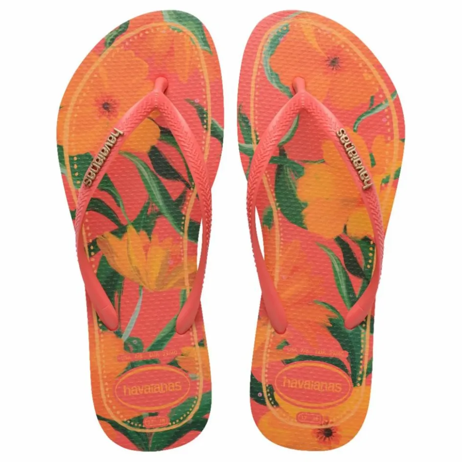 Havaianas Tongs Slim Tropical ||Femme Sandales, Espadrilles|Sandales, Espadrilles